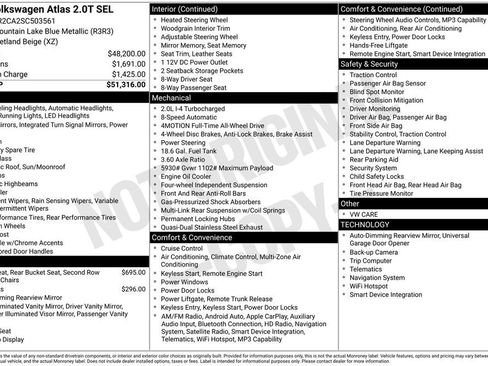 New 2025 Volkswagen Atlas SEL image 7