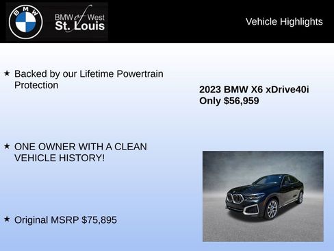 Used 2023 BMW X6 xDrive40i w/ Climate Comfort Package AWD/4WD image 8
