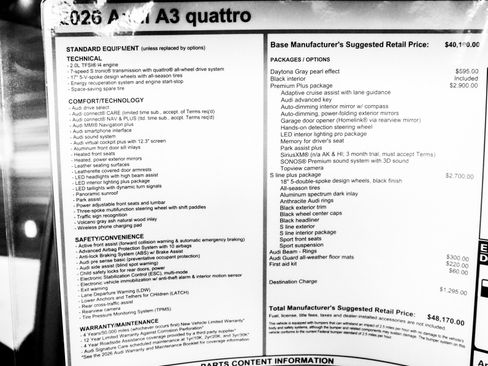 New 2026 Audi A3 2.0T Premium image 30