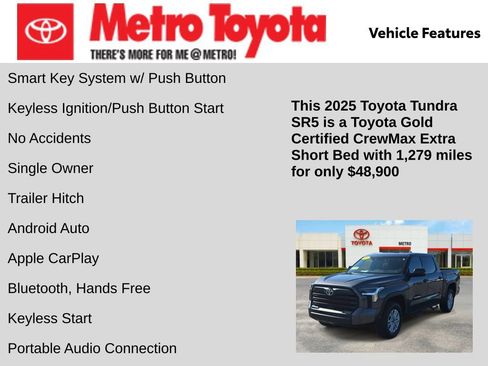 Certified 2025 Toyota Tundra SR5 w/ SR5 Convenience Package image 11