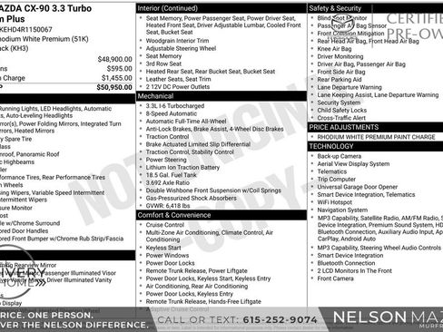 Certified 2024 MAZDA CX-90 3.3 Turbo w/ Premium Plus Pkg AWD/4WD image 2
