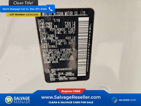 Used 2017 Nissan Armada Platinum w/ Captain Seat Package RWD image 17