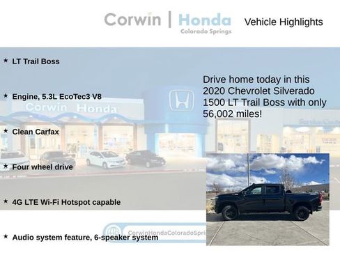 Used 2020 Chevrolet Silverado 1500 LT Trail Boss image 6