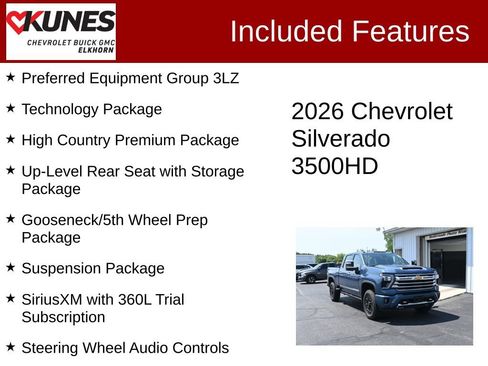 Used 2026 Chevrolet Silverado 3500 High Country w/ High Country Premium Package AWD/4WD image 2