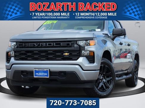 Used 2026 Chevrolet Silverado 1500 Custom w/ Turbomax Blackout Package AWD/4WD image 1