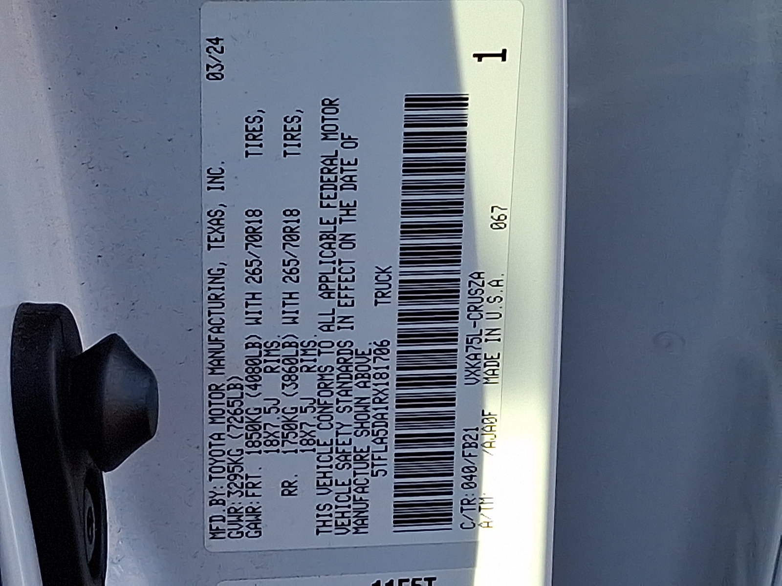 Used 2024 Toyota Tundra SR5 w/ TRD Off-Road Package AWD/4WD image 30