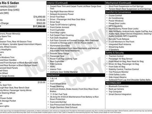 Used 2020 Kia Rio S FWD image 33