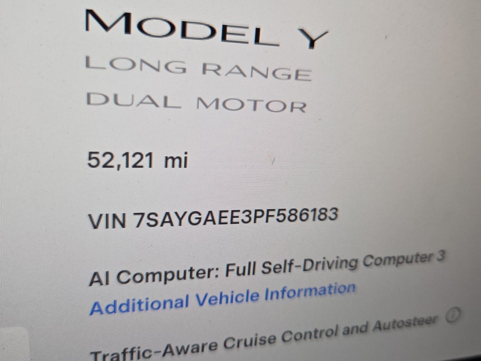 Used 2023 Tesla Model Y Long Range AWD/4WD image 2