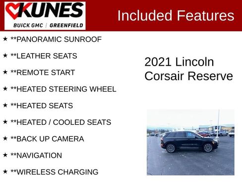 Used 2021 Lincoln Corsair Reserve w/ Equipment Group 201A image 2
