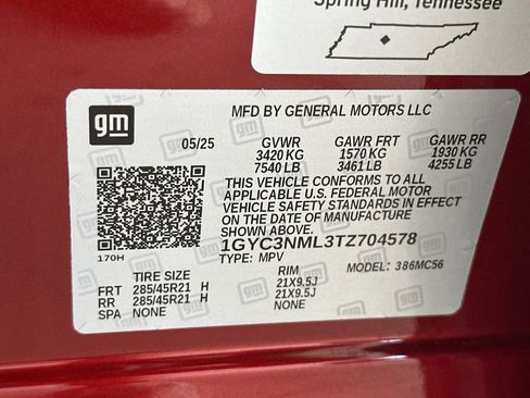 Certified 2026 Cadillac Vistiq Sport w/ LPO, Floor Liner Package image 39