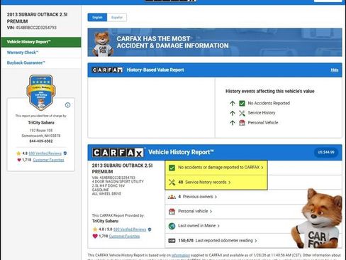 Used 2013 Subaru Outback 2.5i Premium w/ All-Weather Pkg image 5