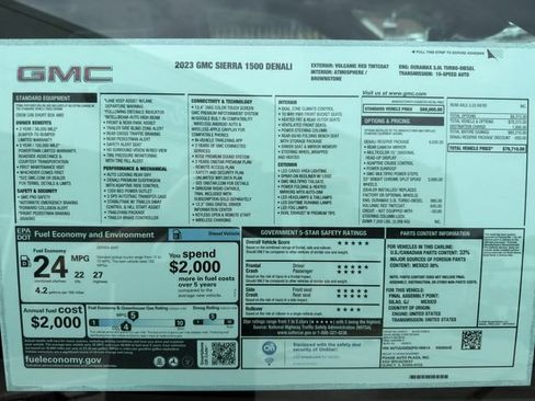Used 2023 GMC Sierra 1500 Denali w/ Denali Reserve Package AWD/4WD image 11