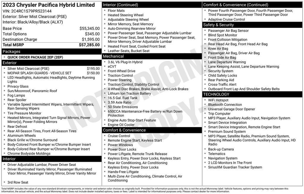 Used 2023 Chrysler Pacifica Limited FWD image 29