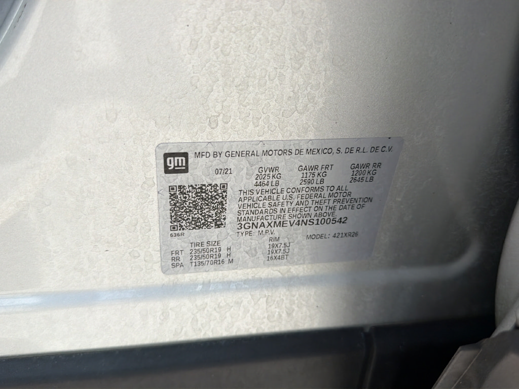 Used 2022 Chevrolet Equinox RS w/ RS Leather Package FWD image 47