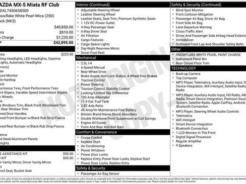 Used 2025 MAZDA MX-5 Miata RF Club RWD image 4