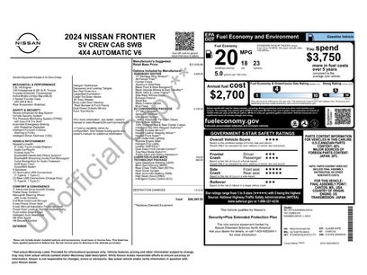 Used 2024 Nissan Frontier SV w/ Hardbody Edition