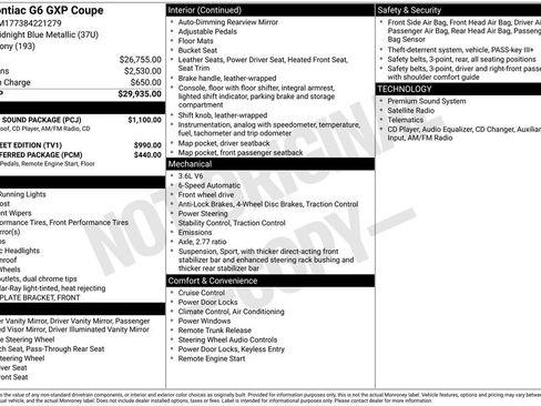 Used 2008 Pontiac G6 GXP w/ Sun And Sound Package FWD image 16