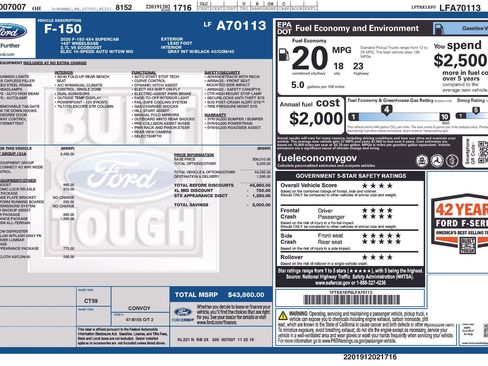 Used 2020 Ford F150 XL w/ Equipment Group 101A Mid AWD/4WD image 4