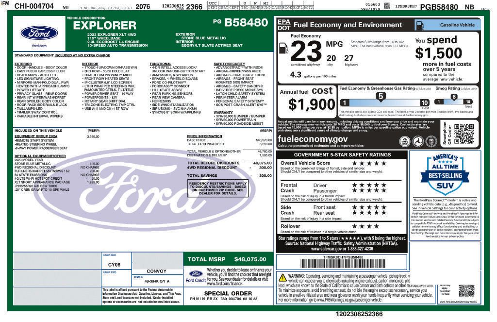 Certified 2023 Ford Explorer XLT w/ Equipment Group 202A AWD/4WD image 25