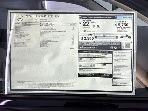 New 2026 Mercedes-Benz GLE 350 4MATIC image 18