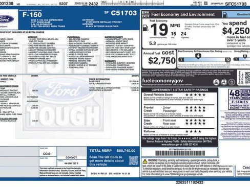 Certified 2025 Ford F150 Platinum w/ FX4 Off-Road Package AWD/4WD image 5