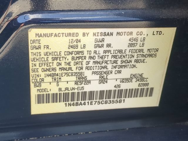 Used 2005 Nissan Maxima 3.5 SL FWD image 33