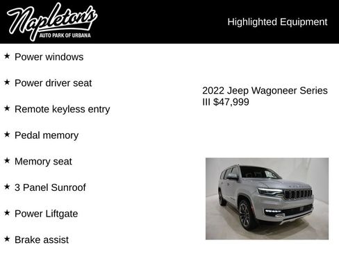 Used 2022 Jeep Wagoneer Series III w/ Premium Group I image 16