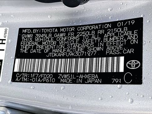 Used 2019 Toyota Prius LE w/ Carpet Mat Package image 35