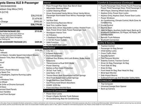 Used 2017 Toyota Sienna XLE w/ XLE Navigation Package image 19