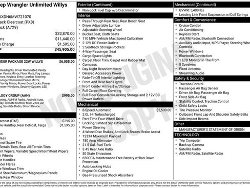 Used 2021 Jeep Wrangler Unlimited Sport image 43