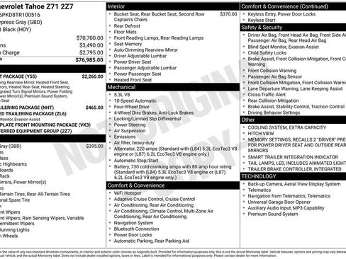 Used 2026 Chevrolet Tahoe Z71 w/ Comfort Package AWD/4WD image 27