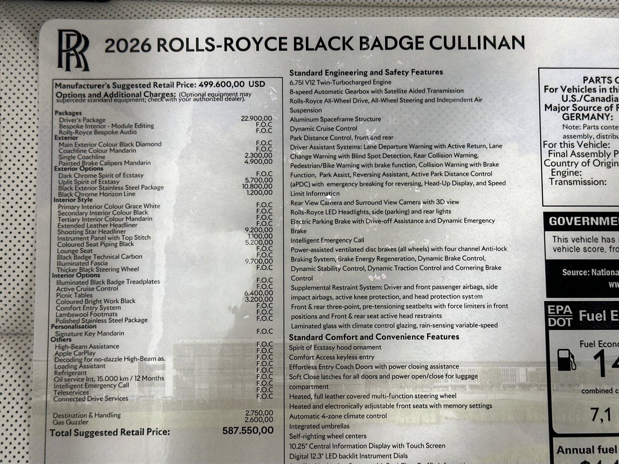 New 2026 Rolls-Royce Cullinan Black Badge AWD/4WD image 32