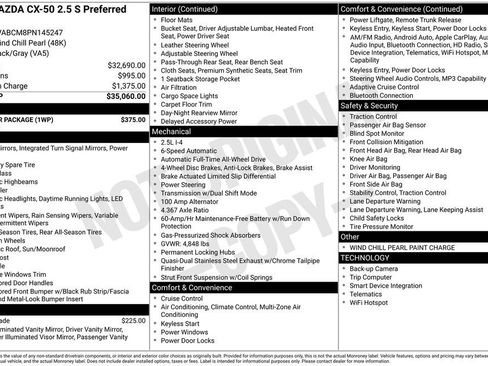 Certified 2023 MAZDA CX-50 2.5 S w/ Weather Package image 37