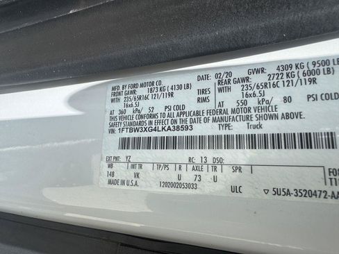 Used 2020 Ford Transit 350 148 High Roof Extended w/ Load Area Protection Package RWD image 18