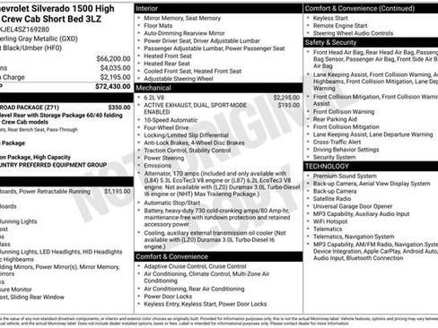 Certified 2025 Chevrolet Silverado 1500 High Country w/ Z71 Off-Road Package AWD/4WD image 46