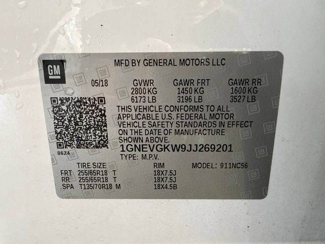 Used 2018 Chevrolet Traverse LT w/ LPO, Floor Liner Package AWD/4WD image 15