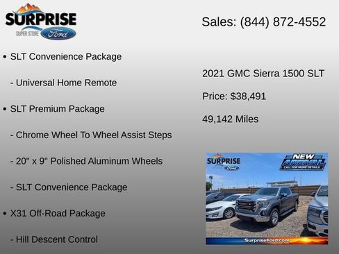 Used 2021 GMC Sierra 1500 SLT w/ SLT Premium Package AWD/4WD image 20