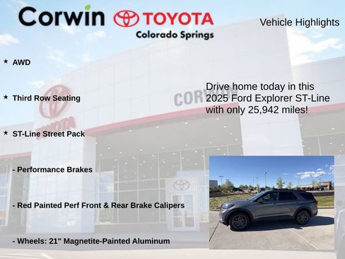 Used 2025 Ford Explorer ST-Line w/ ST-Line Street Pack AWD/4WD image 6