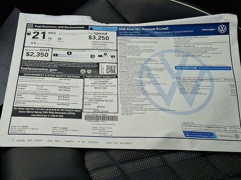 New 2026 Volkswagen Atlas SEL Premium R-Line image 16