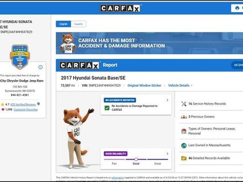 Used 2017 Hyundai Sonata SE FWD image 2
