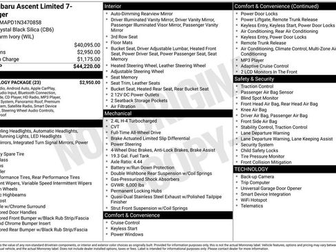 Used 2022 Subaru Ascent Limited w/ Technology Package image 2