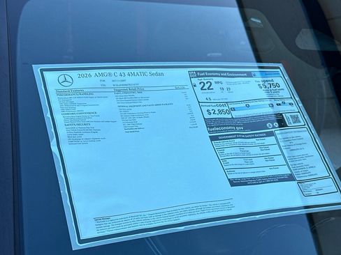 New 2026 Mercedes-Benz C 43 AMG 4MATIC Sedan image 29