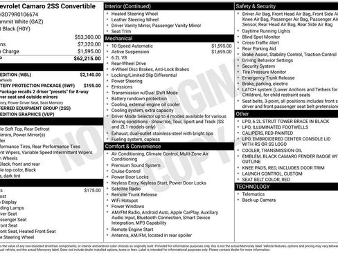 Used 2024 Chevrolet Camaro SS w/ Redline Edition RWD image 7