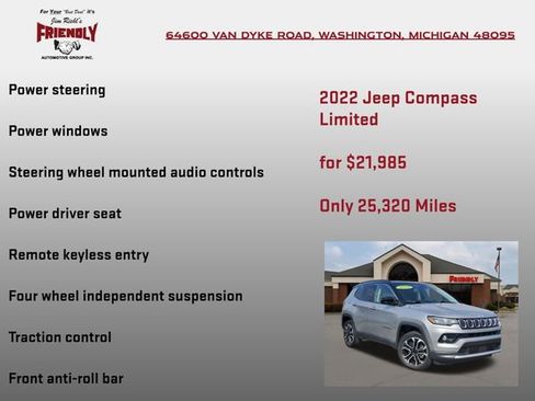 Used 2022 Jeep Compass Limited AWD/4WD image 10
