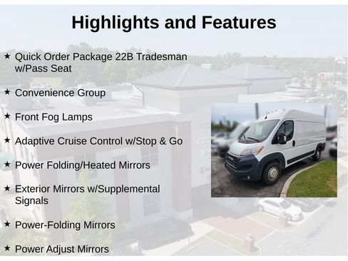Used 2024 RAM ProMaster 2500 w/ Convenience Group FWD image 2