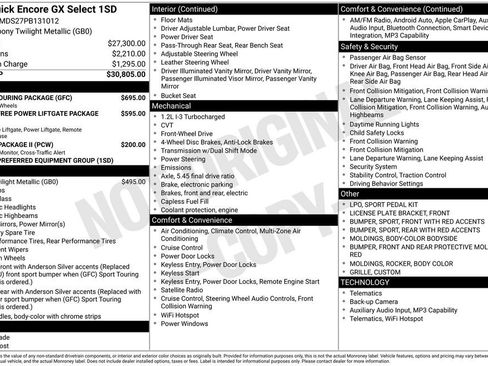Used 2023 Buick Encore GX Select w/ Sport Touring Package FWD image 32