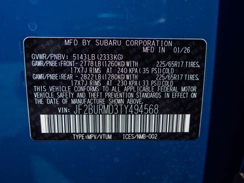 New 2026 Subaru Outback Wilderness AWD/4WD image 50