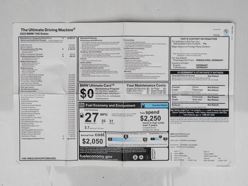 Used 2023 BMW 740i RWD image 81