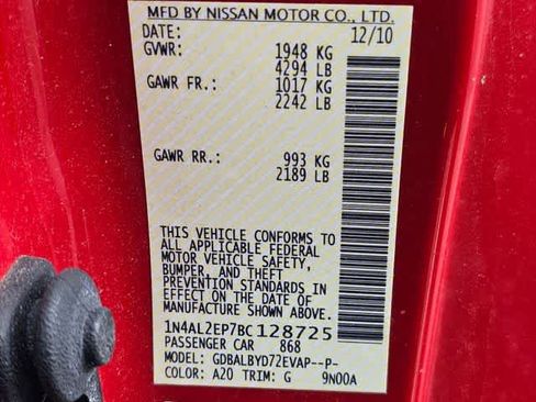 Used 2011 Nissan Altima 2.5 S w/ Convenience Pkg image 5