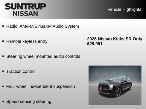 Used 2026 Nissan Kicks SR w/ SR Premium Package AWD/4WD image 8
